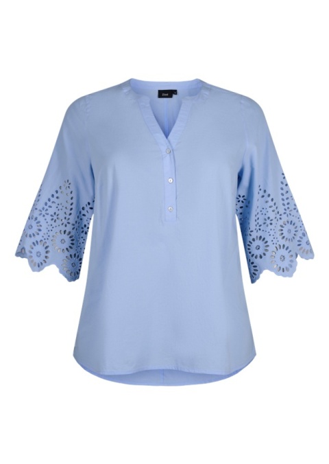 ZIZZI NIEBIESKA BLUZKA ANGIELSKI HAFT BAWEŁNA 851B
