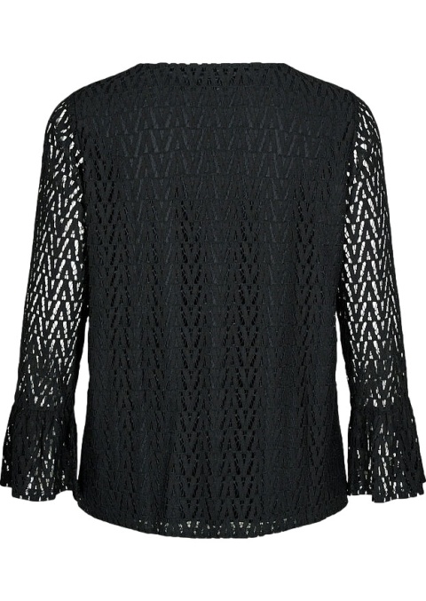 ZIZZI ELEGANCKA CZARNA BLUZKA KORONKA 551A ZIZZI ELEGANCKA CZARNA BLUZKA KORONKA 551A