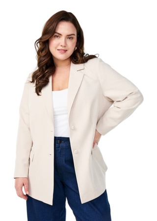 ZIZZI ELEGANCKA KREMOWA MARYNARKA 377B