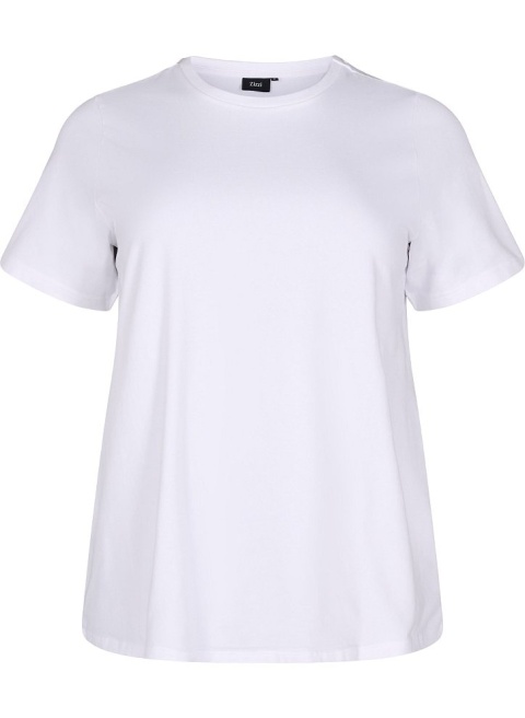 ZIZZI KLASYCZNY BIAŁYY T-SHIRT BAWEŁNA 185A