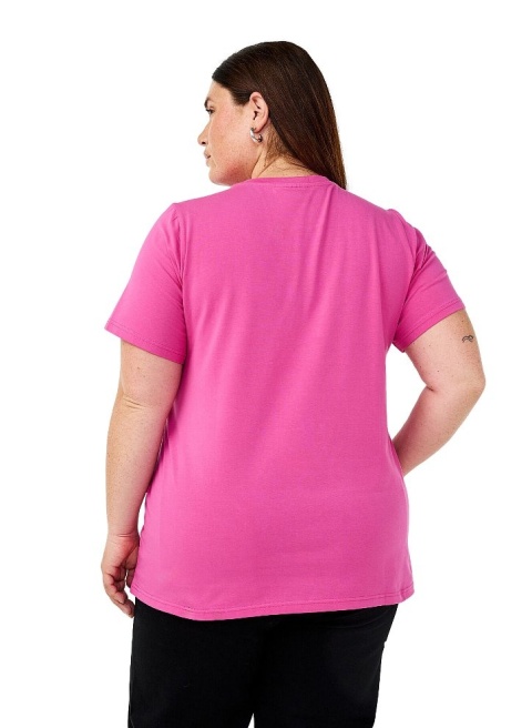 ZIZZI KLASYCZNY RÓŻOWY T-SHIRT BAWEŁNA 185A