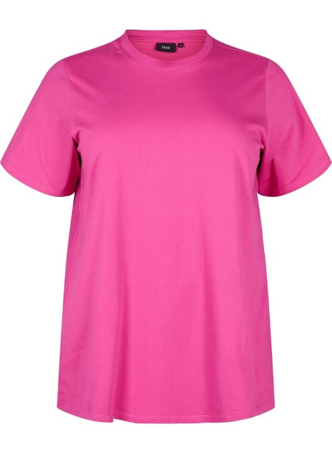 ZIZZI KLASYCZNY RÓŻOWY T-SHIRT BAWEŁNA 185A
