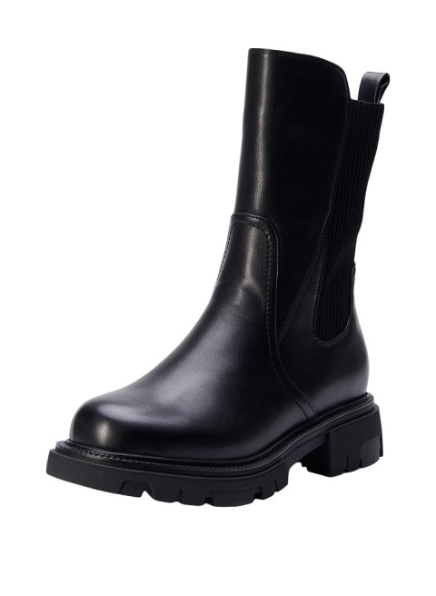 ZIZZI MODNE CZARNE BUTY BOTKI Z GUMKĄ 070A