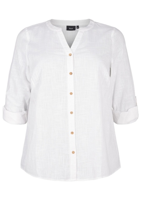 ZIZZI BIAŁA BLUZKA KOSZULA BAWEŁNA 361D