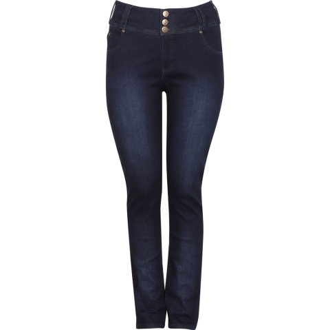 ADIA KLASYCZNE GRANATOWE SPODNIE JEANSY A037