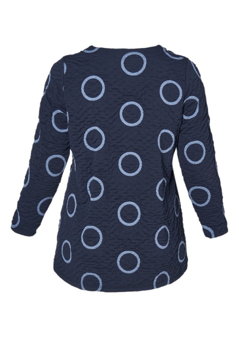 CHALOU GRANATOWA TUNIKA WZÓR KOŁA C682