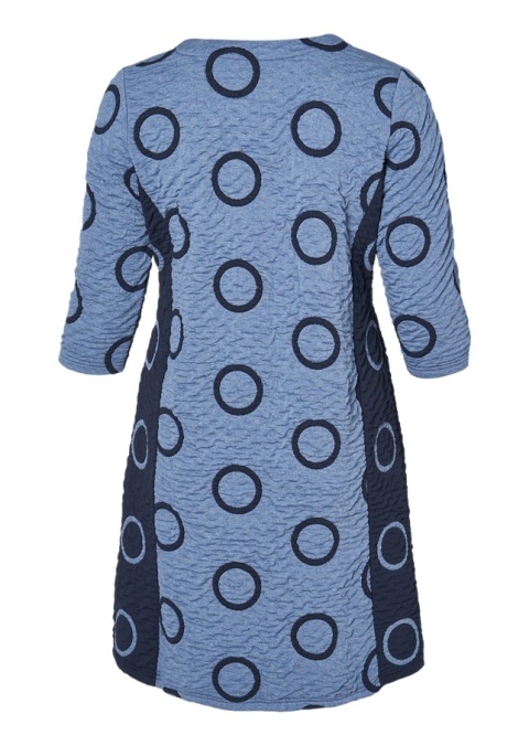 CHALOU GRANATOWA SUKIENKA WZÓR KOŁA C540