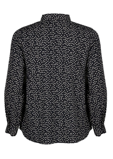 ZIZZI BLUZKA KOSZULA CZARNA GROCHY 016E