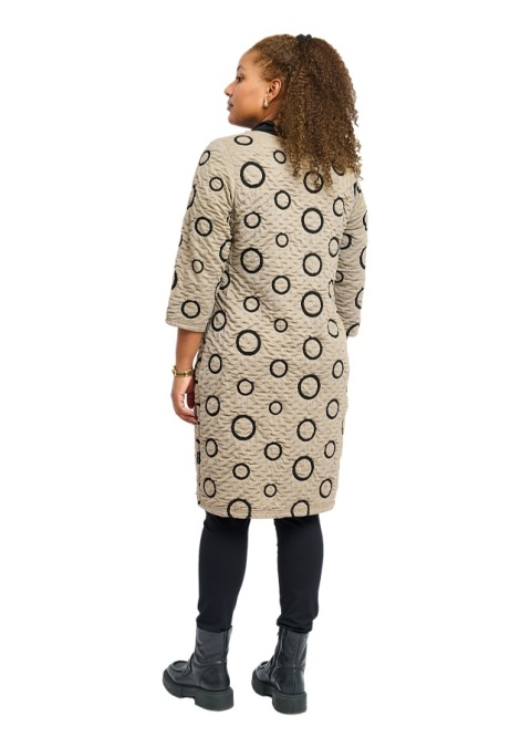 PONT NEUF WYGODNA SUKIENKA CZARNA BEŻOWA WZÓR V566