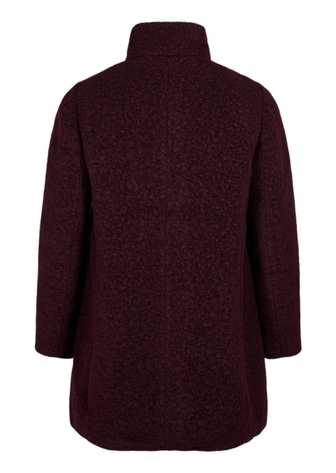 ZIZZI BORDOWY PŁASZCZ KURTKA BOUCLE WEŁNA 232B