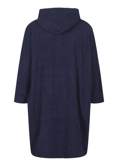 ZIZZI DŁUGIE GRANATOWE PONCHO BLUZA Z KAPTUREM FROTTE 070B ZIZZI DŁUGIE GRANATOWE PONCHO BLUZA Z KAPTUREM FROTTE 070B