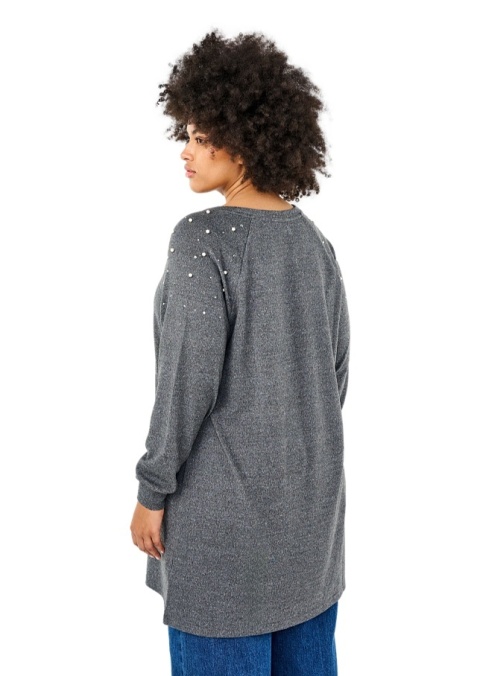 ZIZZI SZARA DZIANINOWA SUKIENKA PEREŁKI 293N