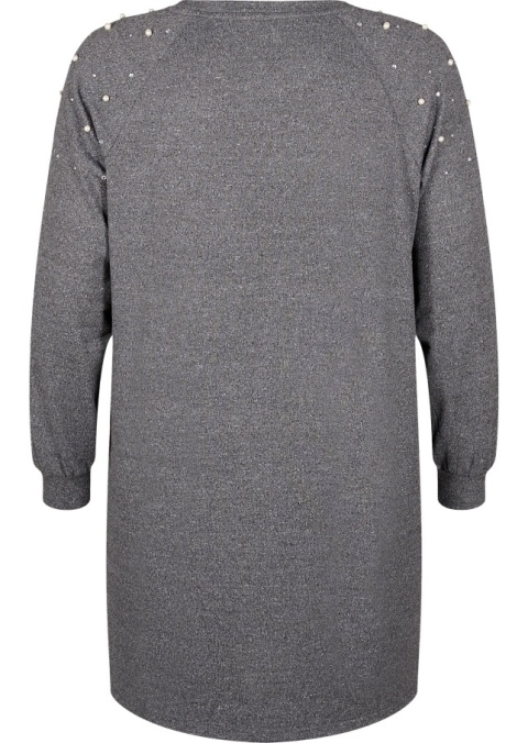 ZIZZI SZARA DZIANINOWA SUKIENKA PEREŁKI 293N