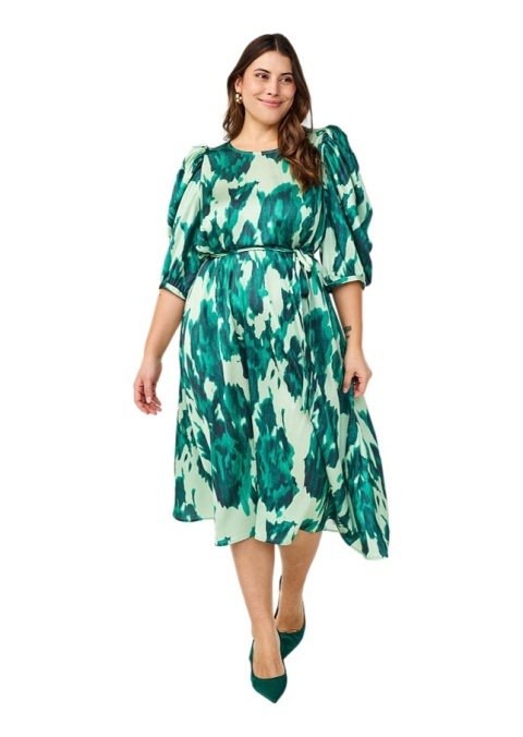 ZIZZI ELEGANCKA DŁUGA TURKUSOWA SUKIENKA WZÓR 116A