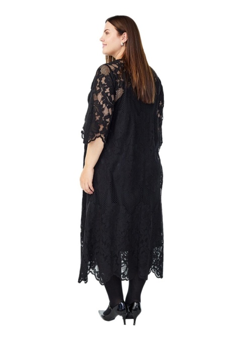 ZIZZI PIĘKNA CZARNA SUKIENKA KORONKA 066B