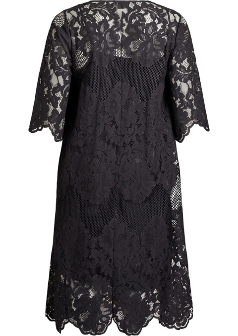 ZIZZI PIĘKNA CZARNA SUKIENKA KORONKA 066B