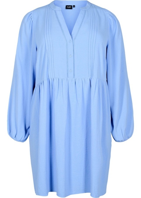 ZIZZI UROCZA BŁĘKITNA SUKIENKA BUFKI DETALE 054A