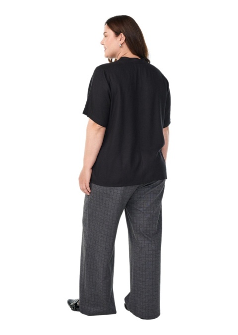 ZIZZI SZARE SZEROKIE ELEGANCKIE SPODNIE KRATA 216B