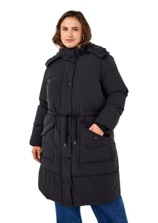 ZIZZI CZARNA PUCHOWA KURTKA PŁASZCZ REGULACJA 416A