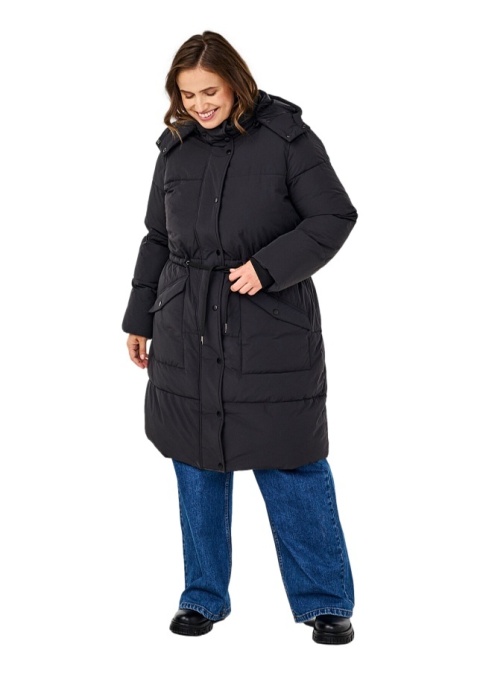 ZIZZI CZARNA PUCHOWA KURTKA PŁASZCZ REGULACJA 416A