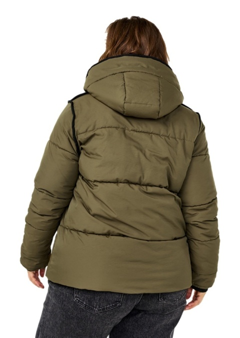ZIZZI KRÓTKA ZIELONA KURTKA PUCHOWA DETALE 381B