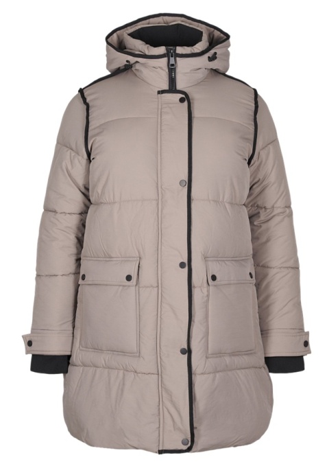 ZIZZI BEŻOWA PUCHOWA KURTKA ZIMA DETALE 381A