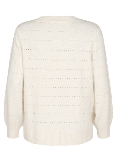 ZIZZI BEŻOWY AŻUROWY SWETER BLUZKA DZIANINA 413A