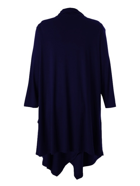 STUDIO GRANATOWA ASYMETRYCZNA TUNIKA WISKOZA S868