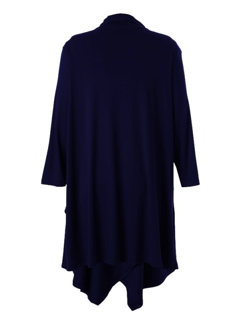 STUDIO GRANATOWA ASYMETRYCZNA TUNIKA WISKOZA S868