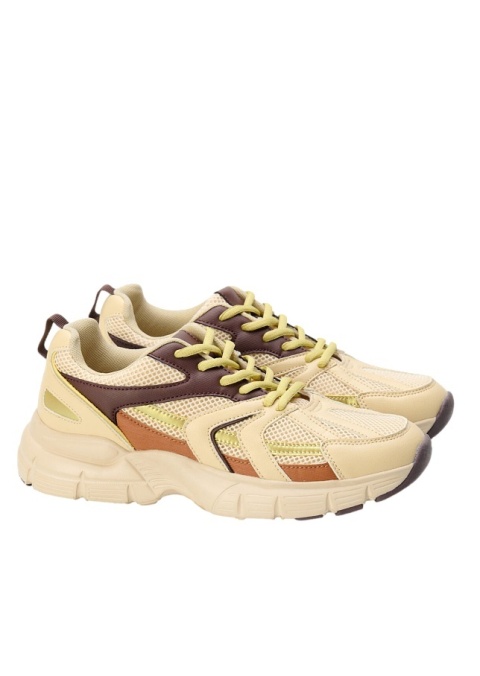 ZIZZI BEŻOWE BUTY SPORTOWE SZEROKI KRÓJ 014A