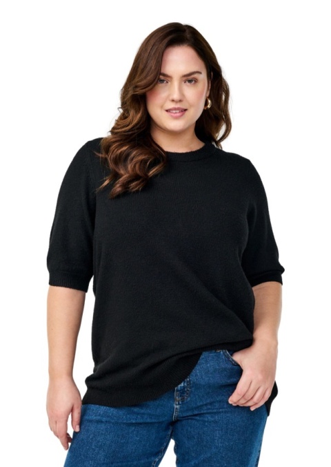 ZIZZI CZARNA DZIANINOWA BLUZKA SWETEREK 279I