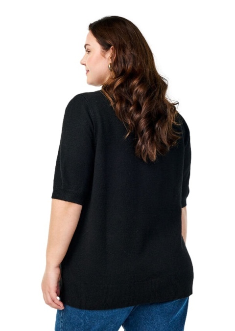 ZIZZI CZARNA DZIANINOWA BLUZKA SWETEREK 279I