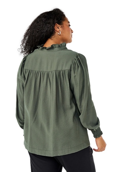 ZIZZI ZIELONA BLUZKA Z KOŁNIERZYKIEM 430A