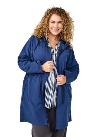 ZIZZI GRANATOWA KURTKA PRZECIWDESZCZOWA PŁASZCZ 012B