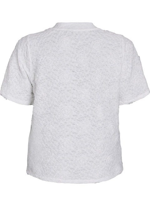 ZIZZI ELEGANCKA BIAŁA BLUZKA Z KRÓTKIM RĘKAWEM WZÓR 150A