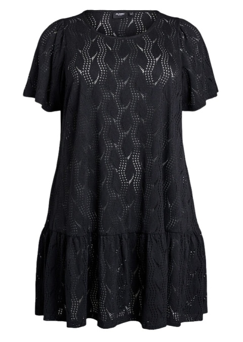 ZIZZI ELEGANCKA CZARNA SUKIENKA AŻUR 049A