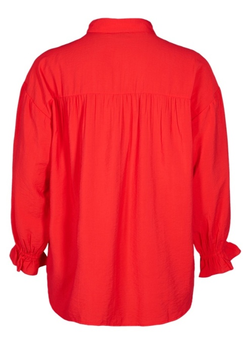 ZIZZI ELEGANCKA CZERWONA BLUZKA KOSZULA DETALE 283A