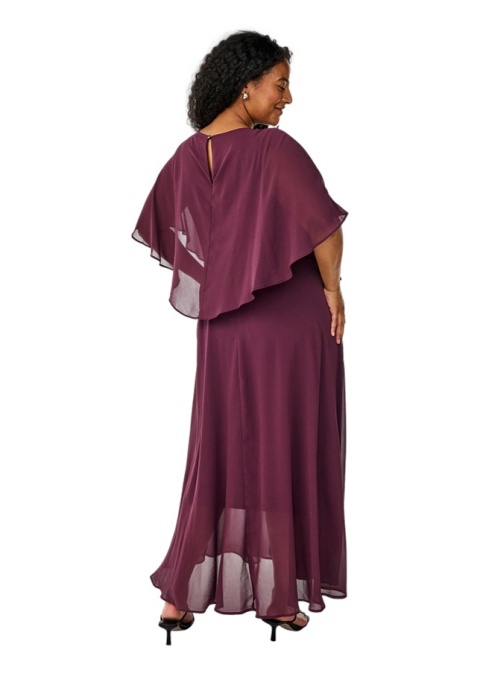 ZIZZI ELEGANCKA FIOLETOWA SUKIENKA MAXI 912A