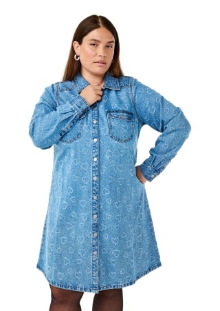 ZIZZI JEANSOWA SUKIENKA GUZIKI WZÓR 044C