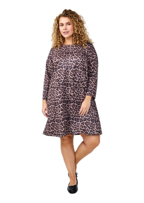 ZIZZI ŚLICZNA SUKIENKA KIESZENIE PANTERKA 055A