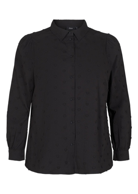 ZIZZI KLASYCZNA CZARNA KOSZULA BAWEŁNA WZÓR 533A