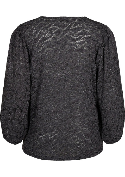 ZIZZI ELEGANCKA SZARA BLUZKA BROKAT WZÓR 422A
