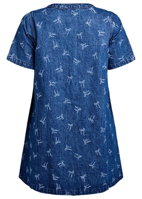 ZIZZI NIEBIESKA JEANSOWA SUKIENKA WZÓR BAWEŁNA 088C