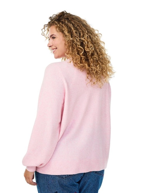 ZIZZI PIĘKNY KARDGIAN SWETER RÓŻOWY DZIANINA GUZIKI 473C