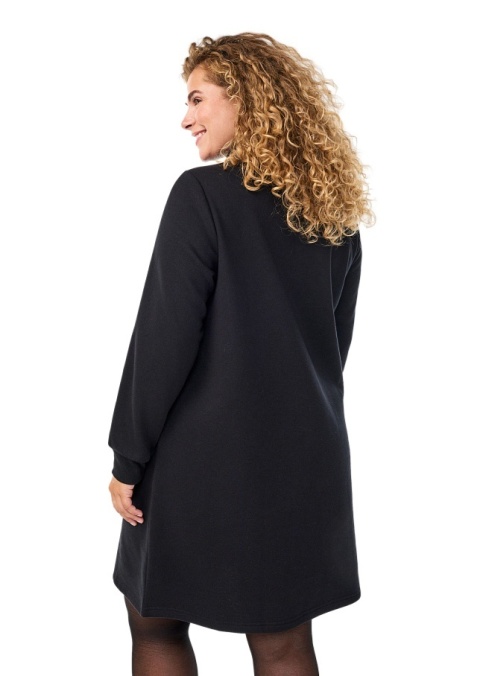 ZIZZI SPORTOWA CZARNA TUNIKA DRESOWA SUWAK 596D