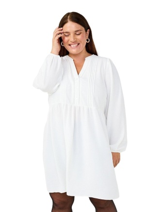 ZIZZI UROCZA BIAŁA SUKIENKA BUFKI DETALE 054A