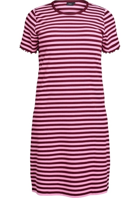 ZIZZI UROCZA RÓŻOWA SUKIENKA DOPASOWANA PASKI 431C