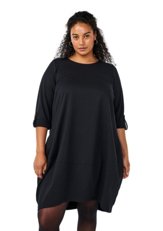 ZIZZI WYGODNA CZARNA SUKIENKA BALONOWA 235A