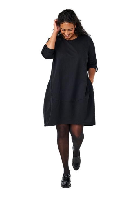 ZIZZI WYGODNA CZARNA SUKIENKA BALONOWA 235A