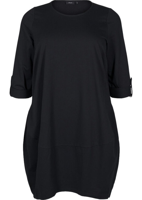 ZIZZI WYGODNA CZARNA SUKIENKA BALONOWA 235A